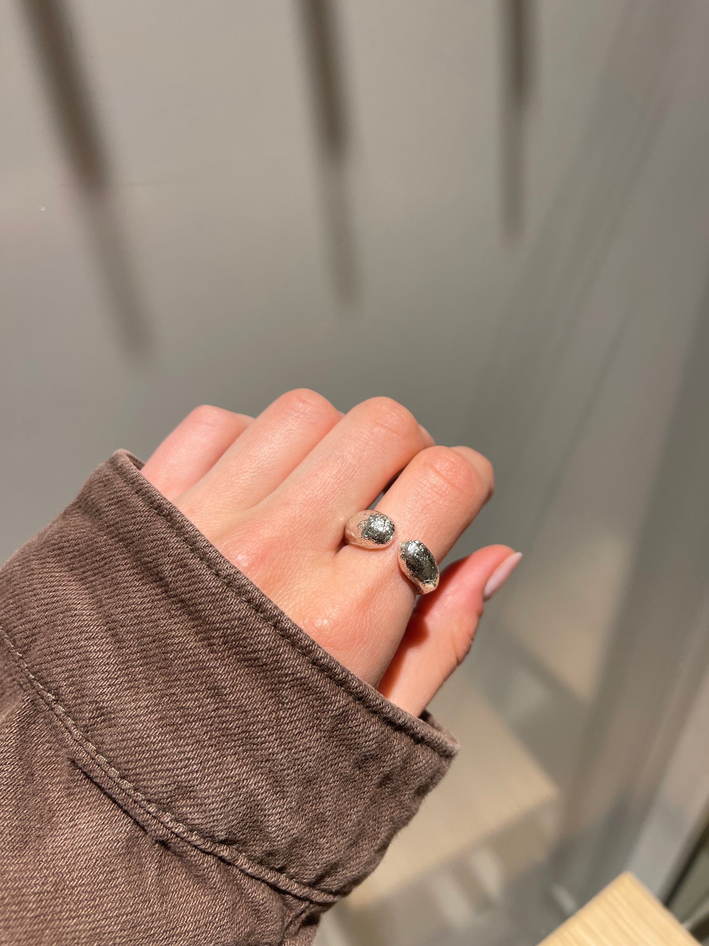 Chunky Open Sterling Silver Ring