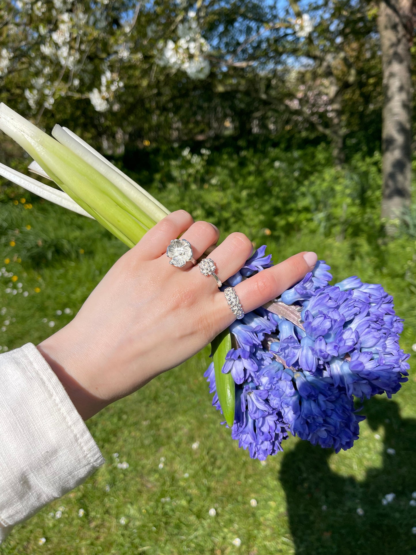 Bubbly Textured Sterling Silver Ring