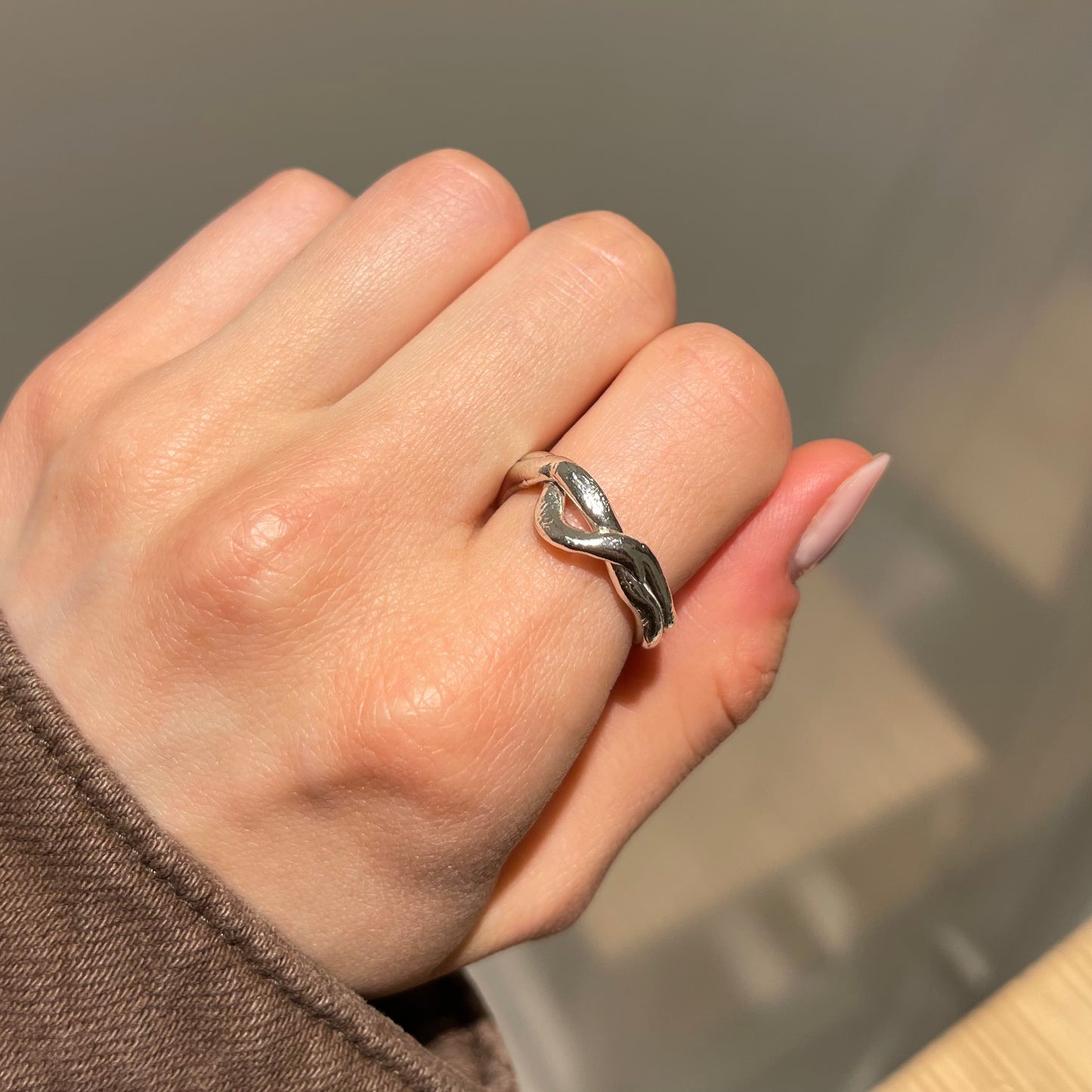 Twisted Sterling Silver Ring (One-off)