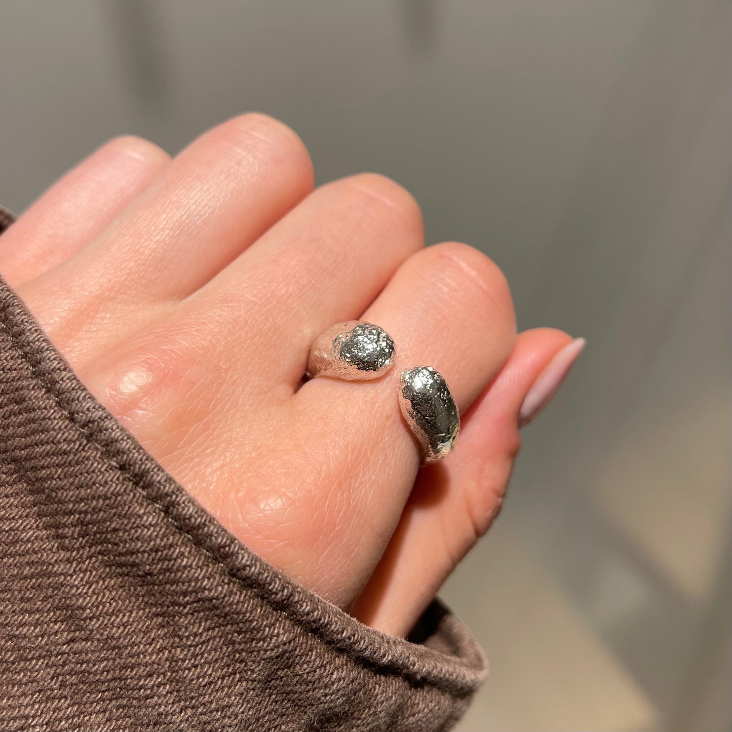 Chunky Open Sterling Silver Ring