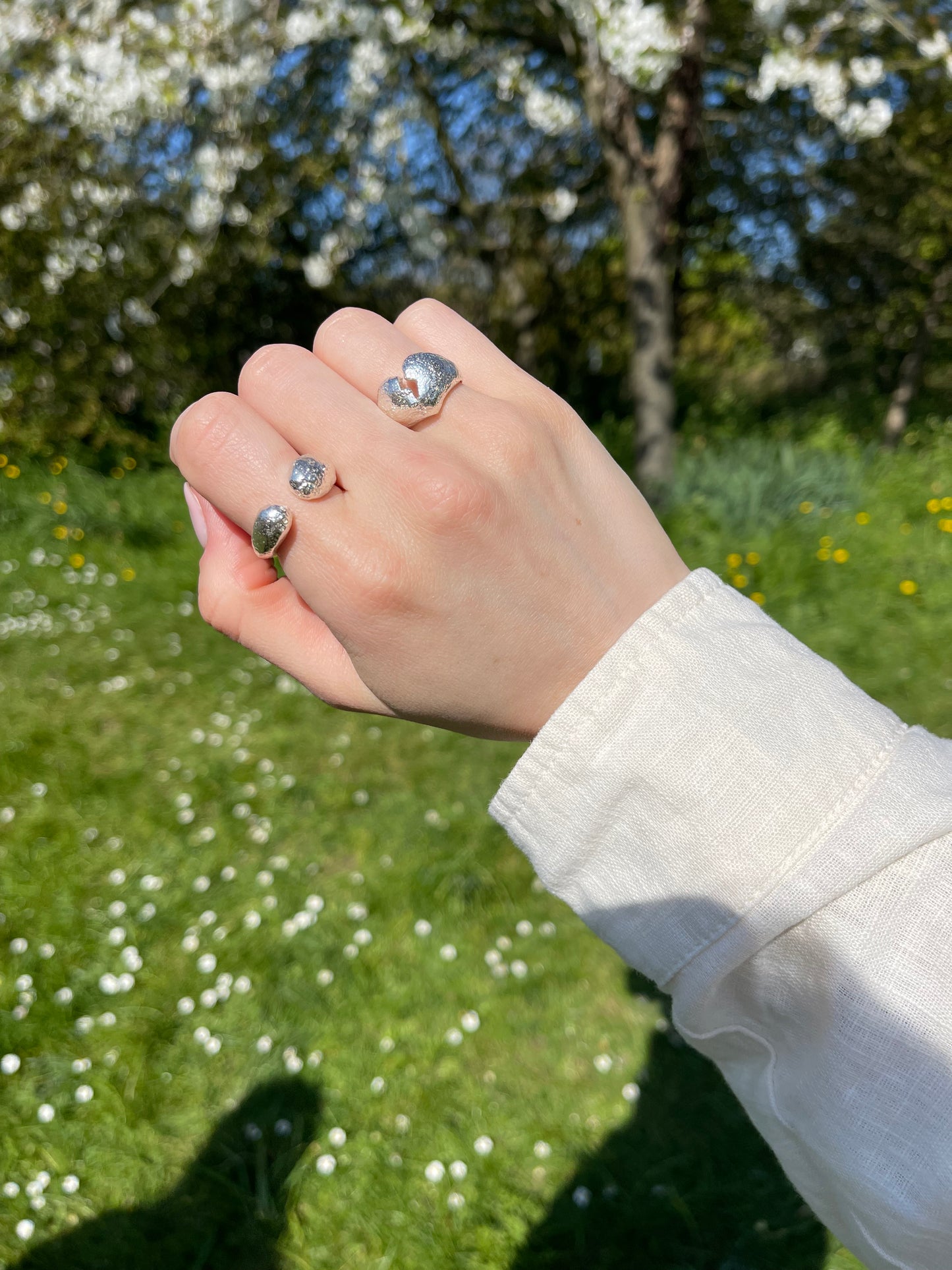 Chunky Open Sterling Silver Ring