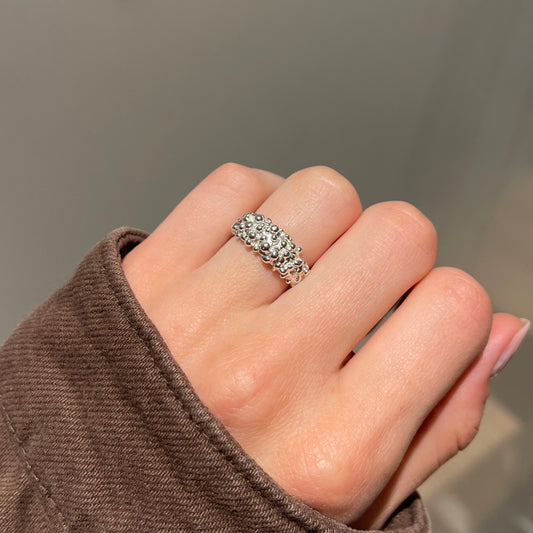Bubbly Textured Sterling Silver Ring