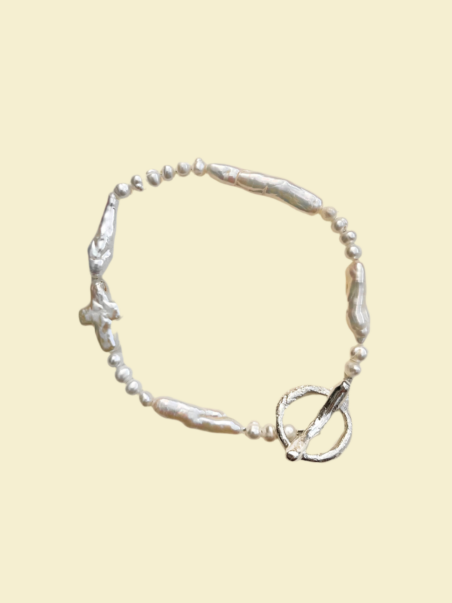 Mixed Pearl Bracelet with Handmade Closure