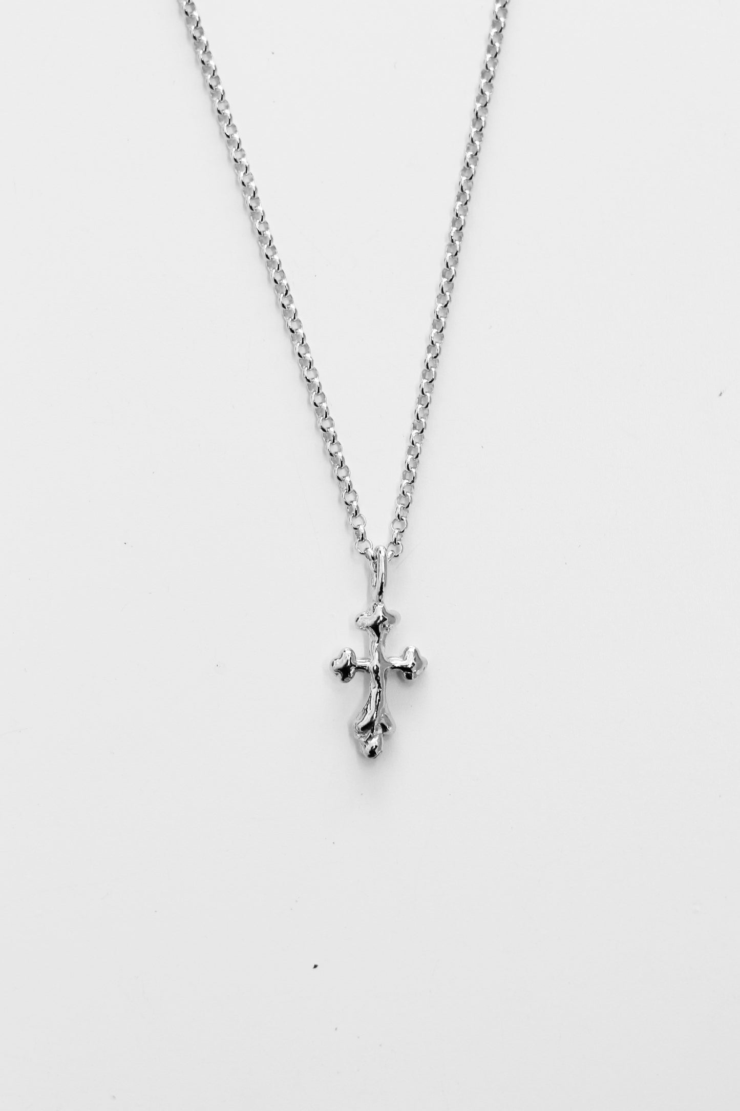 Tiny Cross Sterling Silver Necklace