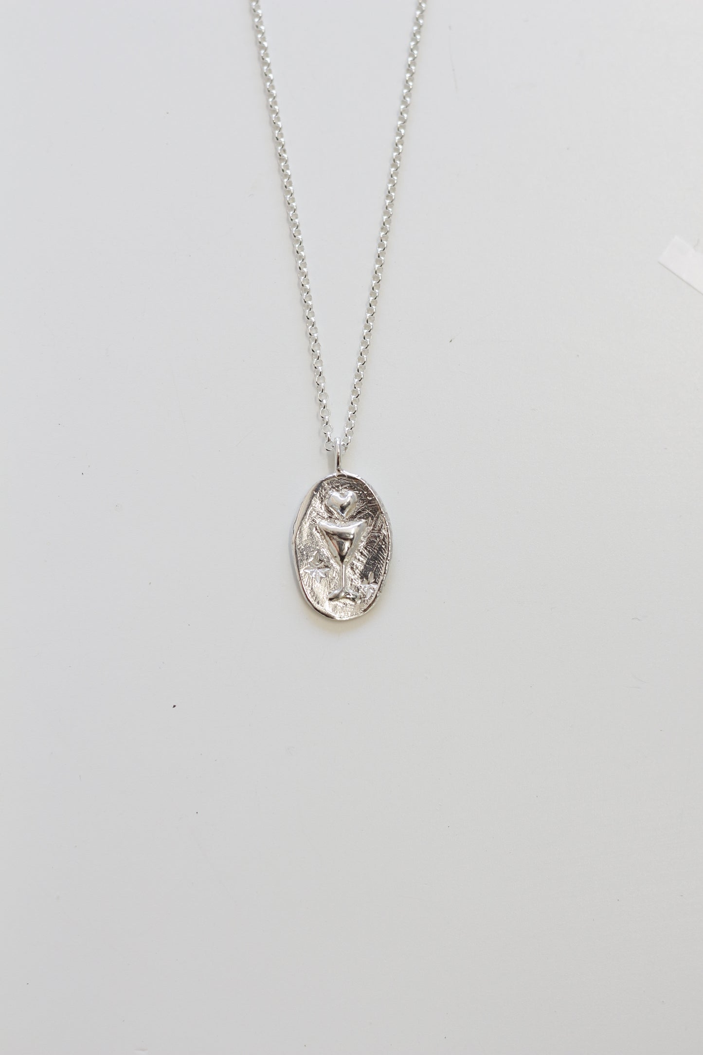 Potion Oval Sterling Silver Medallion Necklace