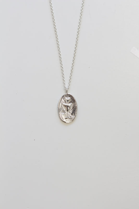 Potion Oval Sterling Silver Medallion Necklace
