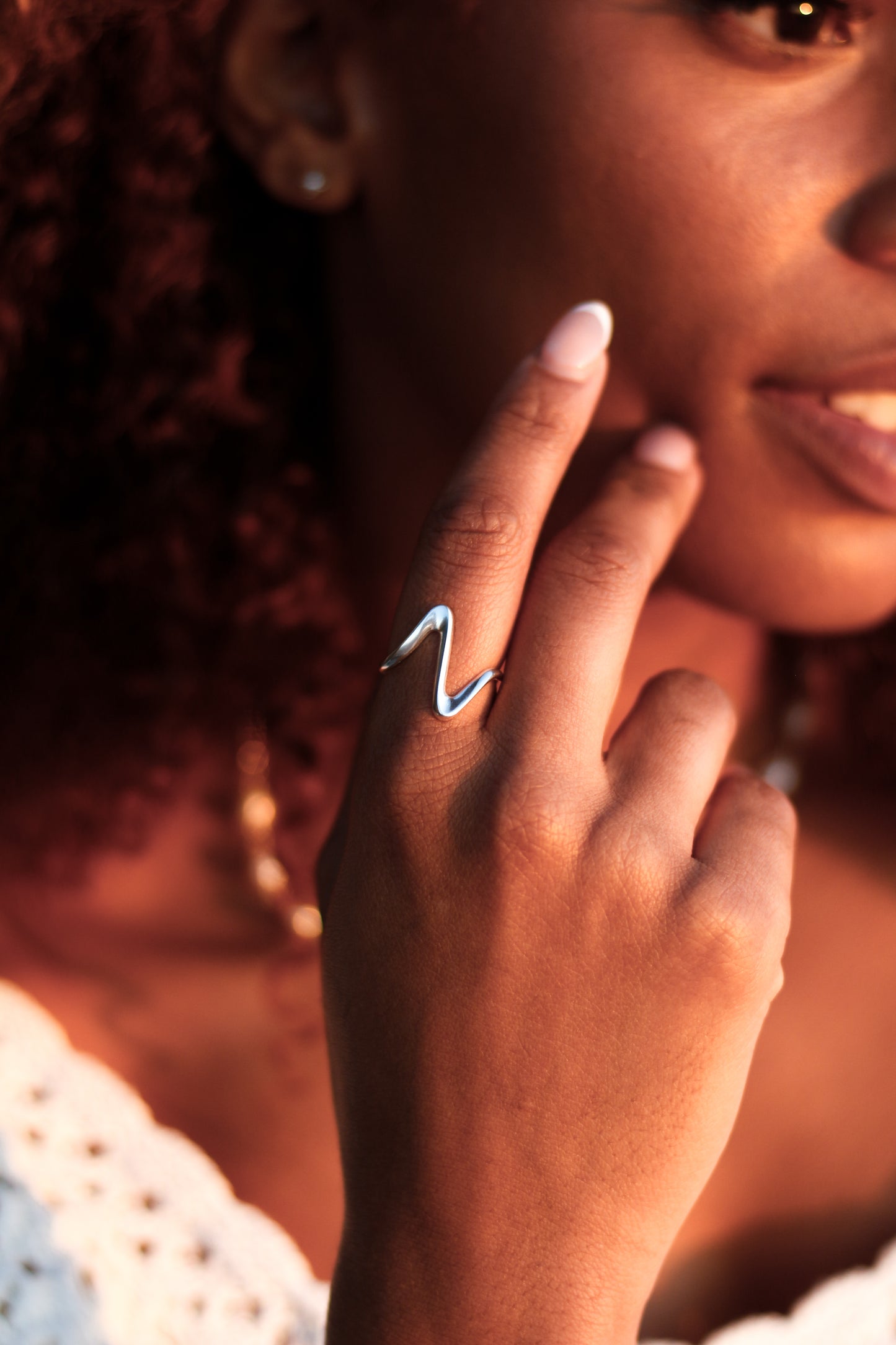 Twist Wave Dainty Ring