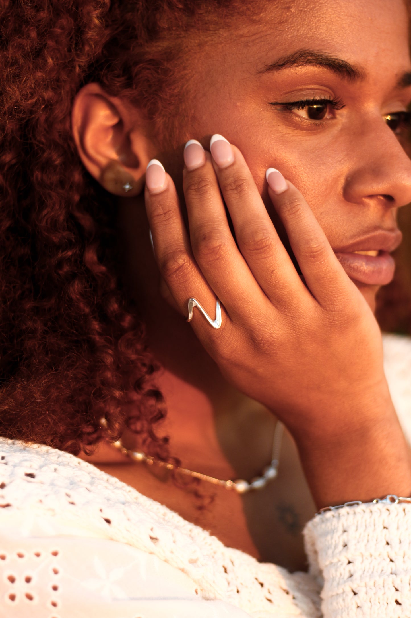 Twist Wave Dainty Ring