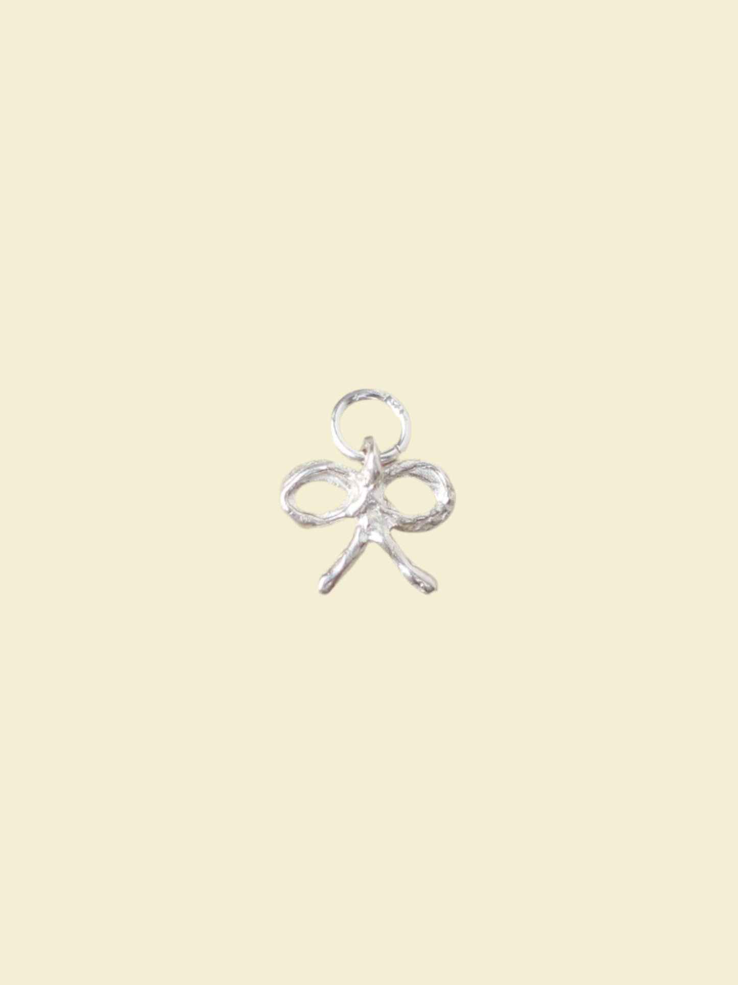 Bow Pendant Necklace Silver