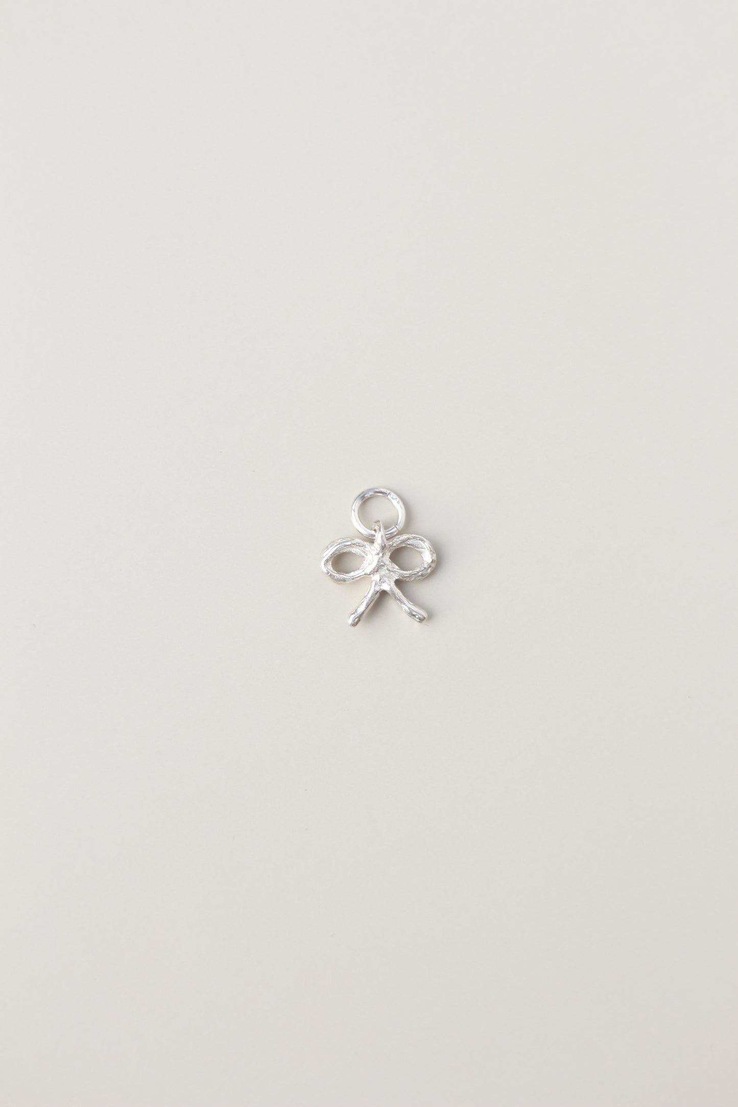Bow Pendant Necklace Silver