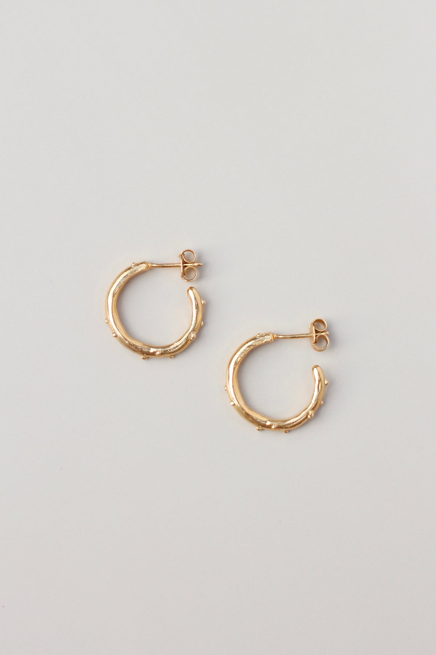 Bubbly Medium Sized Handmade Hoop Earrings
