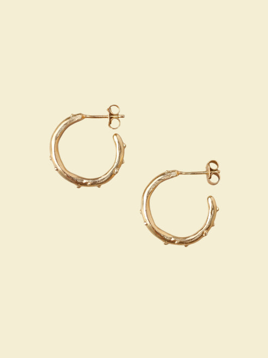 Bubbly Medium Sized Handmade Hoop Earrings