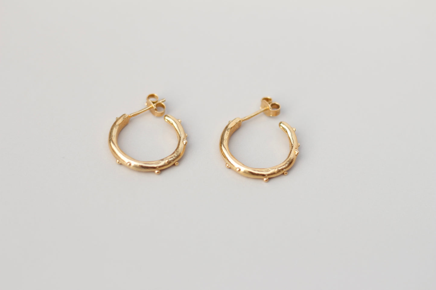 Bubbly Medium Sized Handmade Hoop Earrings