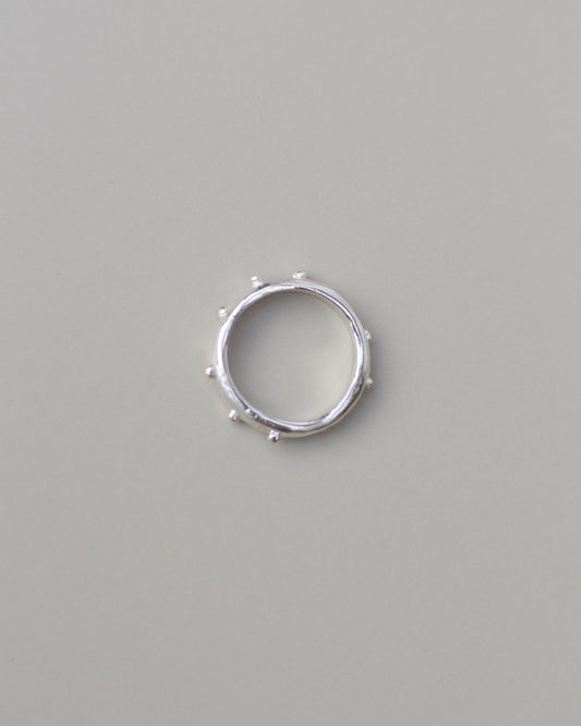 Bubbly Stacker Ring Sterling SIlver Chunky