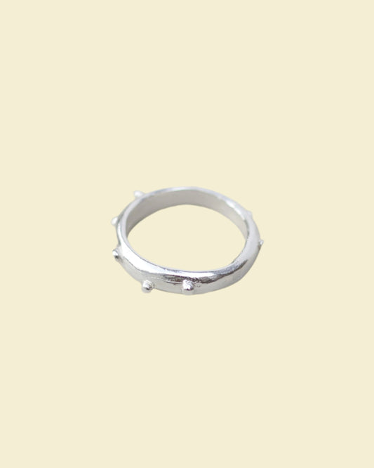 Bubbly Stacker Ring Sterling SIlver Chunky