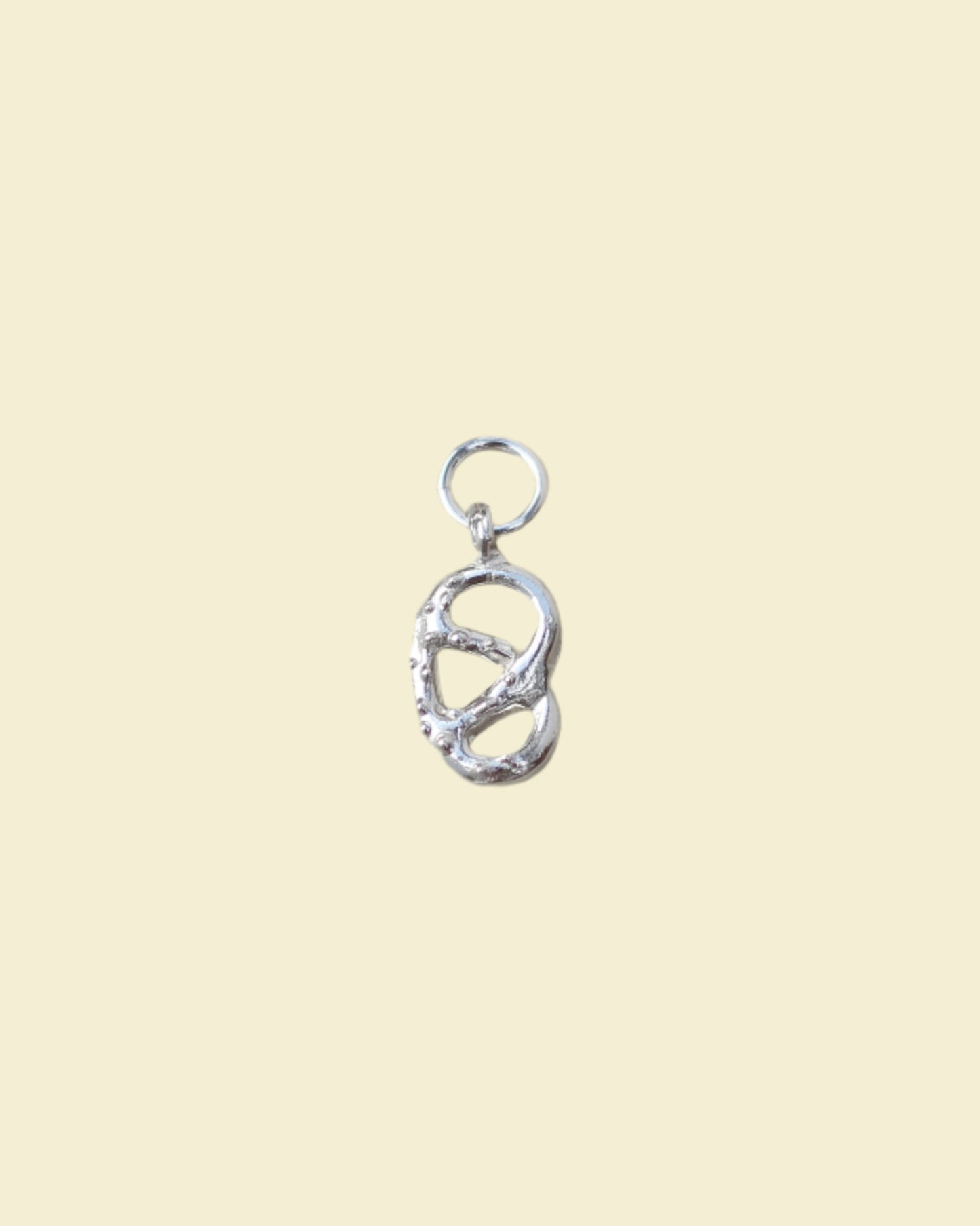 Handmade Pretzel Charm Pendant Necklace