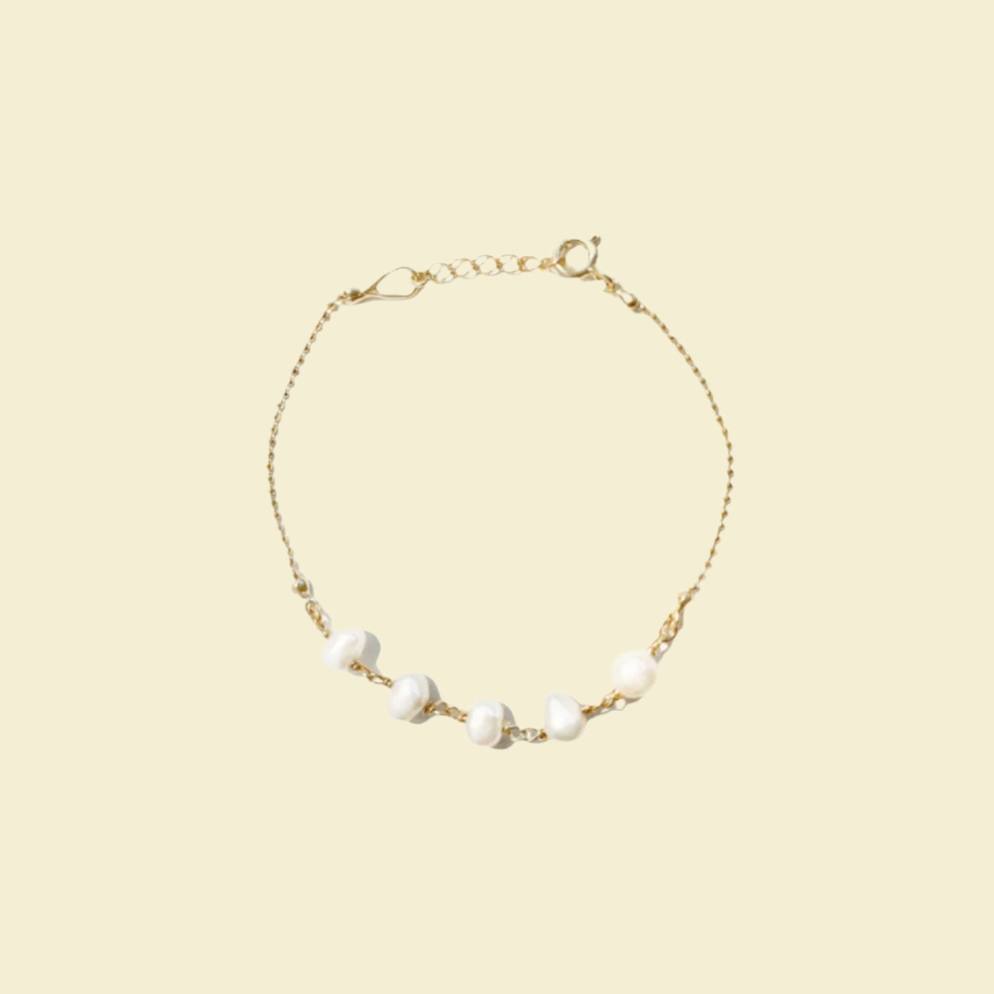 Round Chain Pearl Bracelet