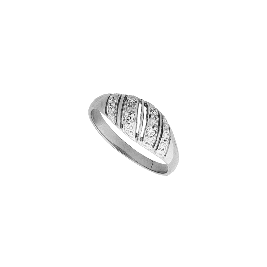 Shiny Twist Statement Dainty Ring Sterling Silver