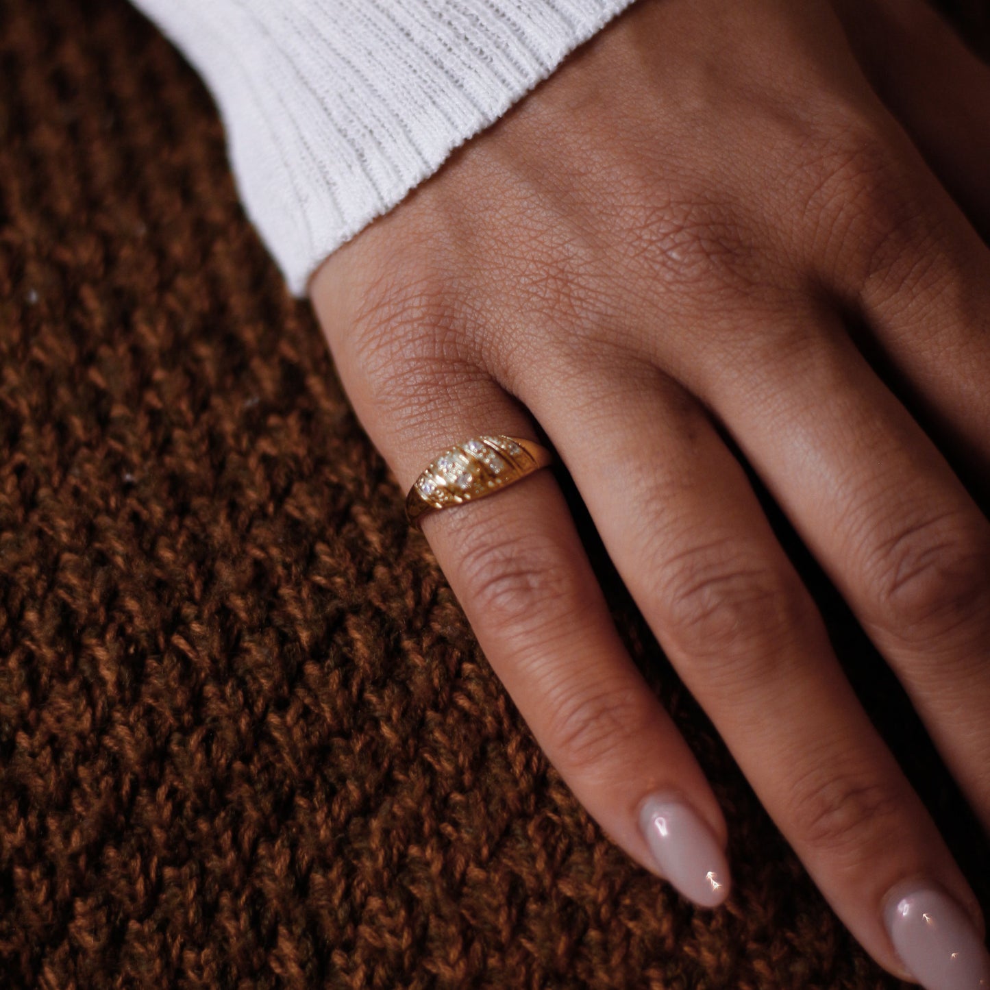 Shiny Twist Statement Dainty Ring Sterling Silver