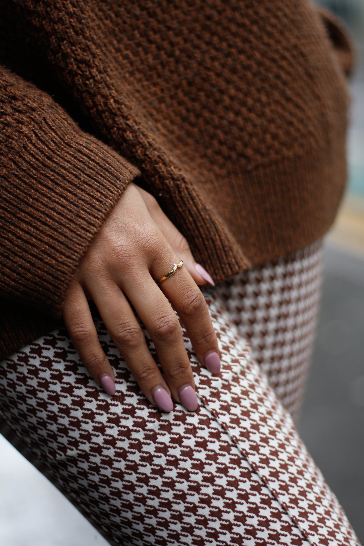 Tiny Wave Dainty Ring