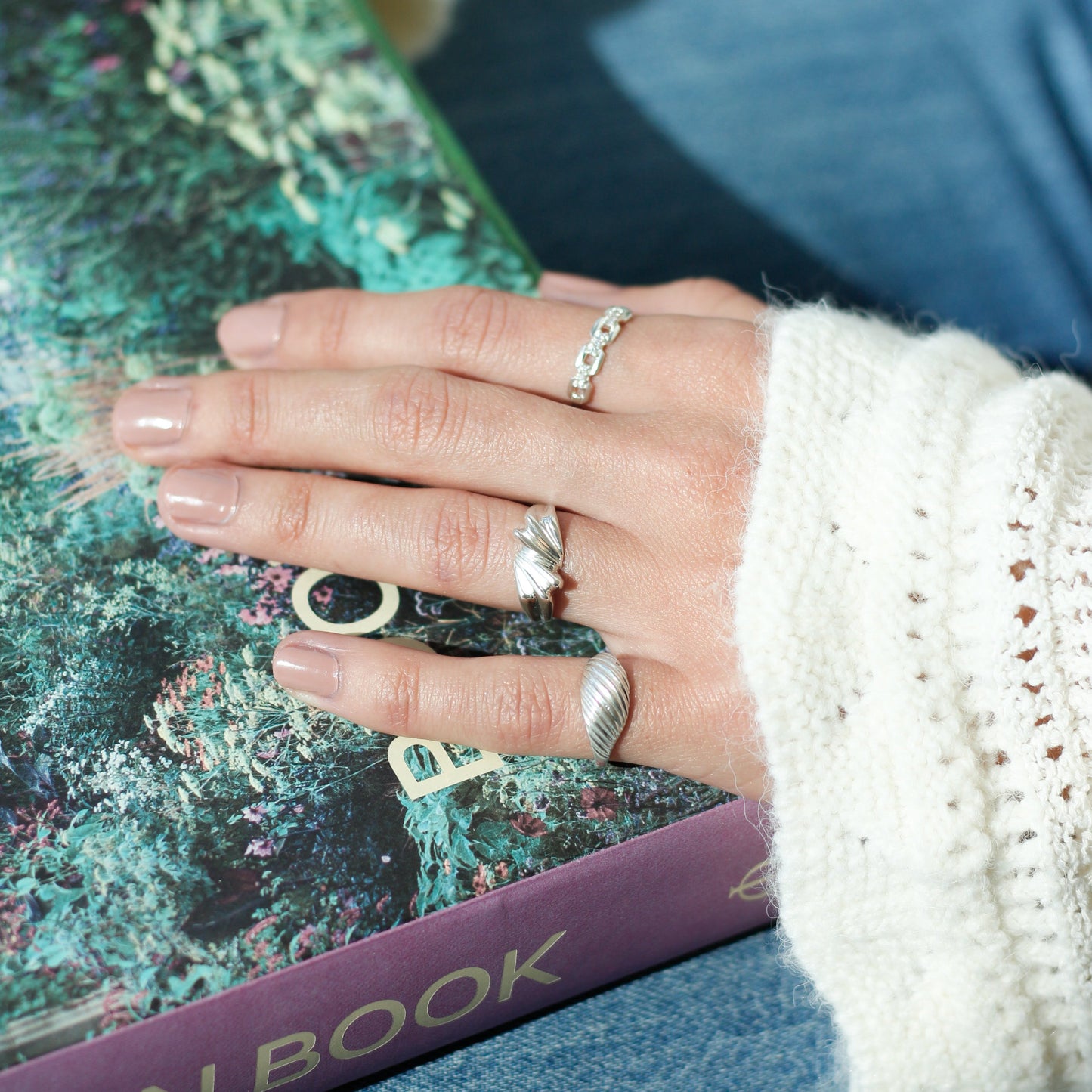 Twist Statement Dainty Ring Sterling Silver