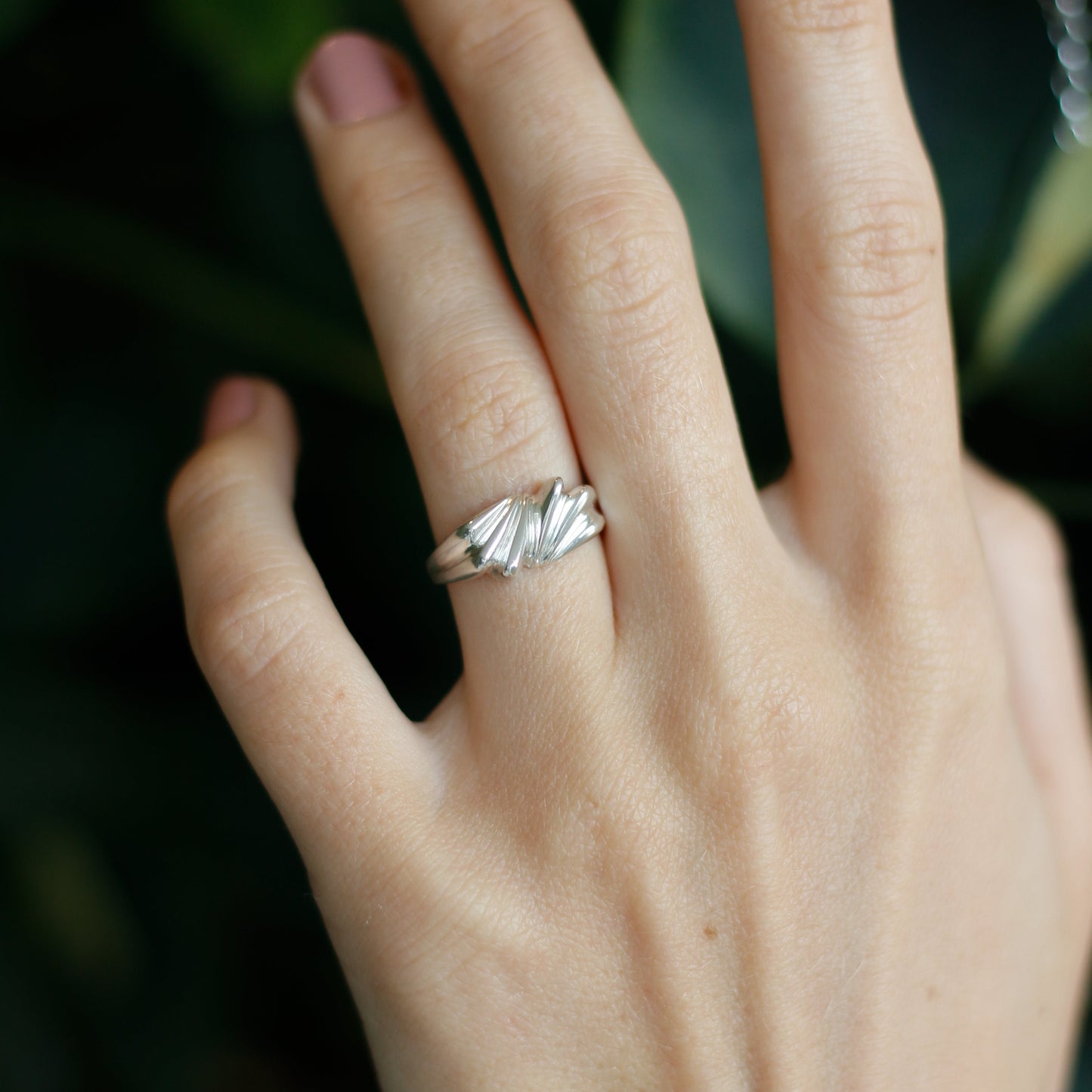 Twist Statement Dainty Ring Sterling Silver