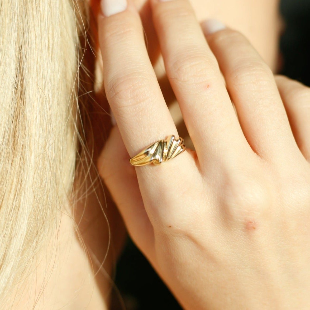 Twist Statement Dainty Ring Sterling Silver