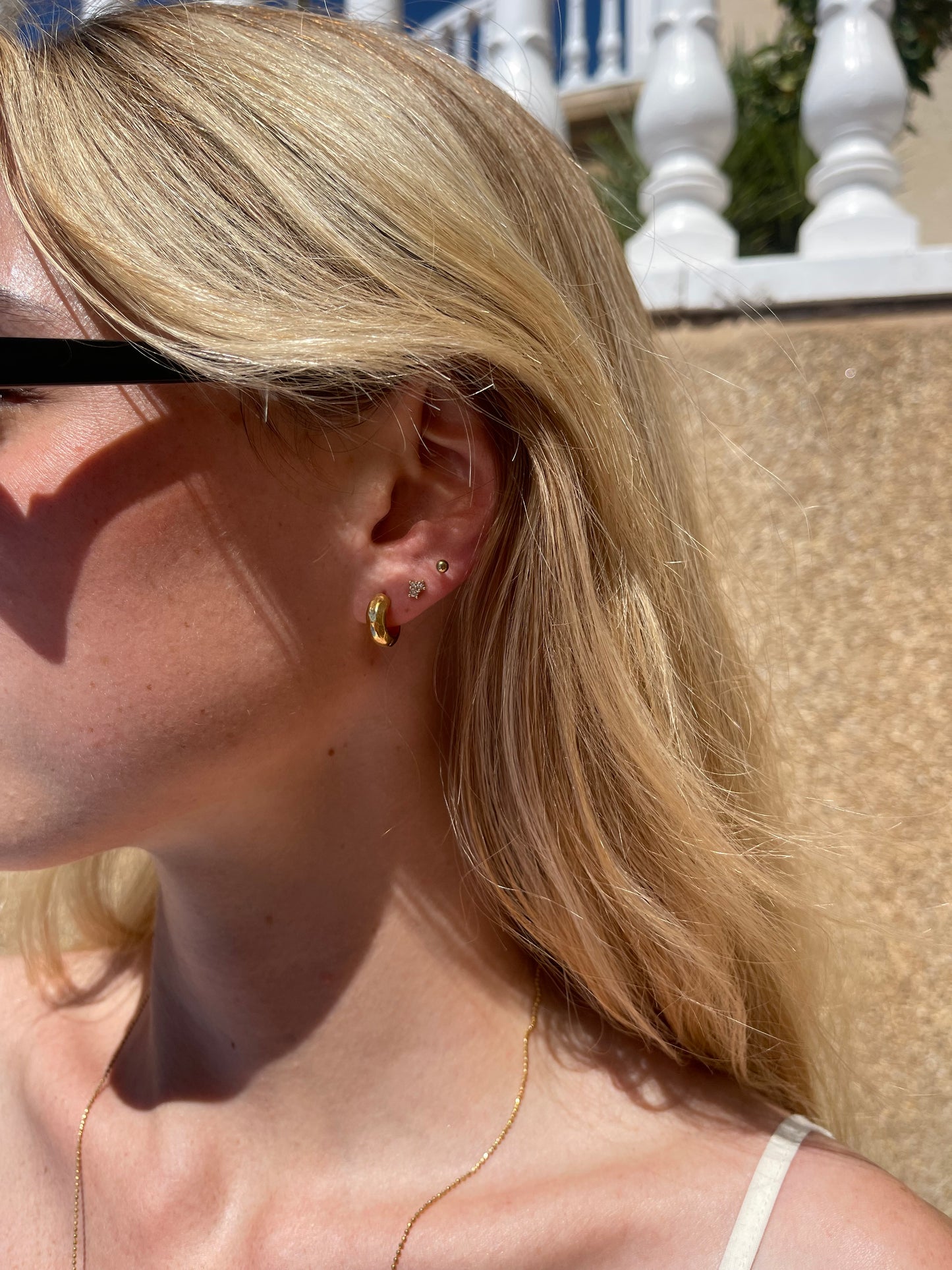 Small Chunky Handmade Hoop Earrings