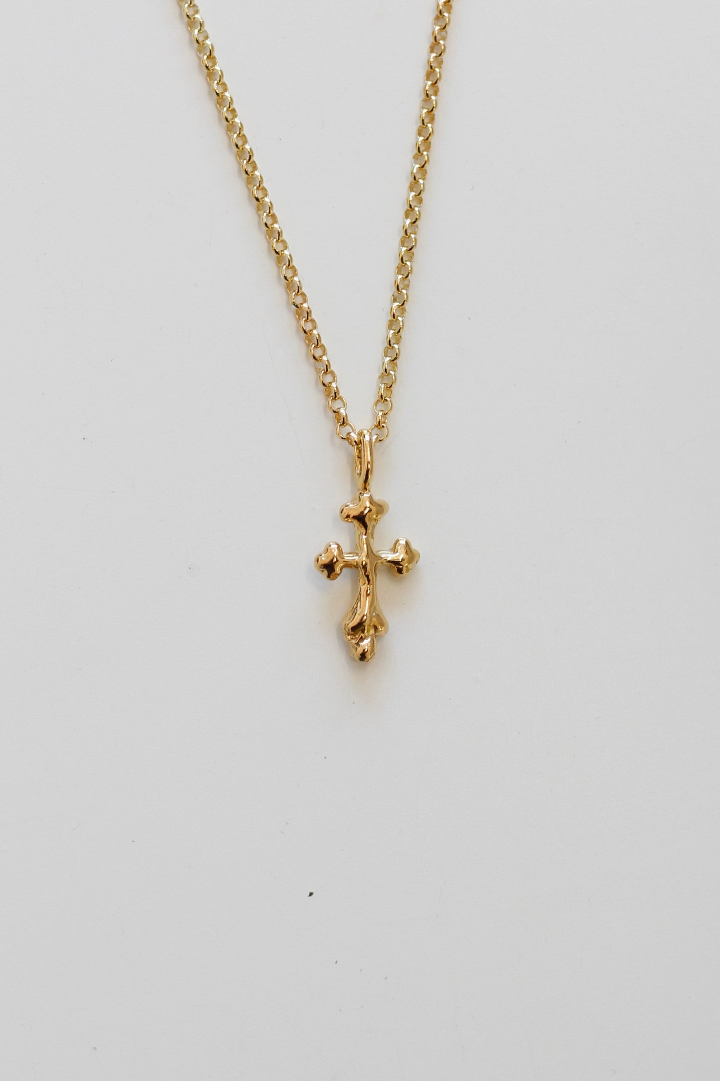 Tiny Cross Gold Necklace