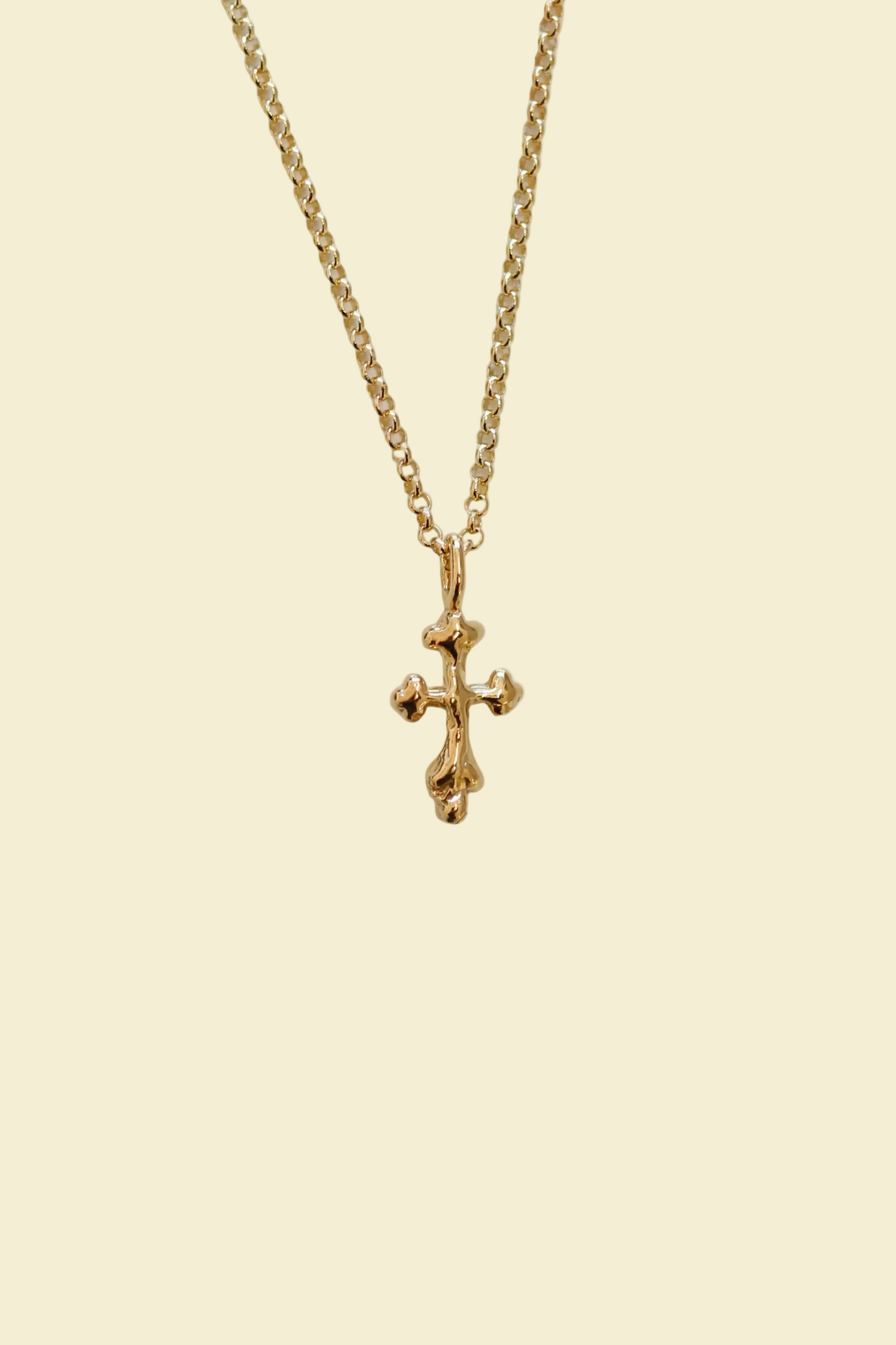 Tiny Cross Gold Necklace