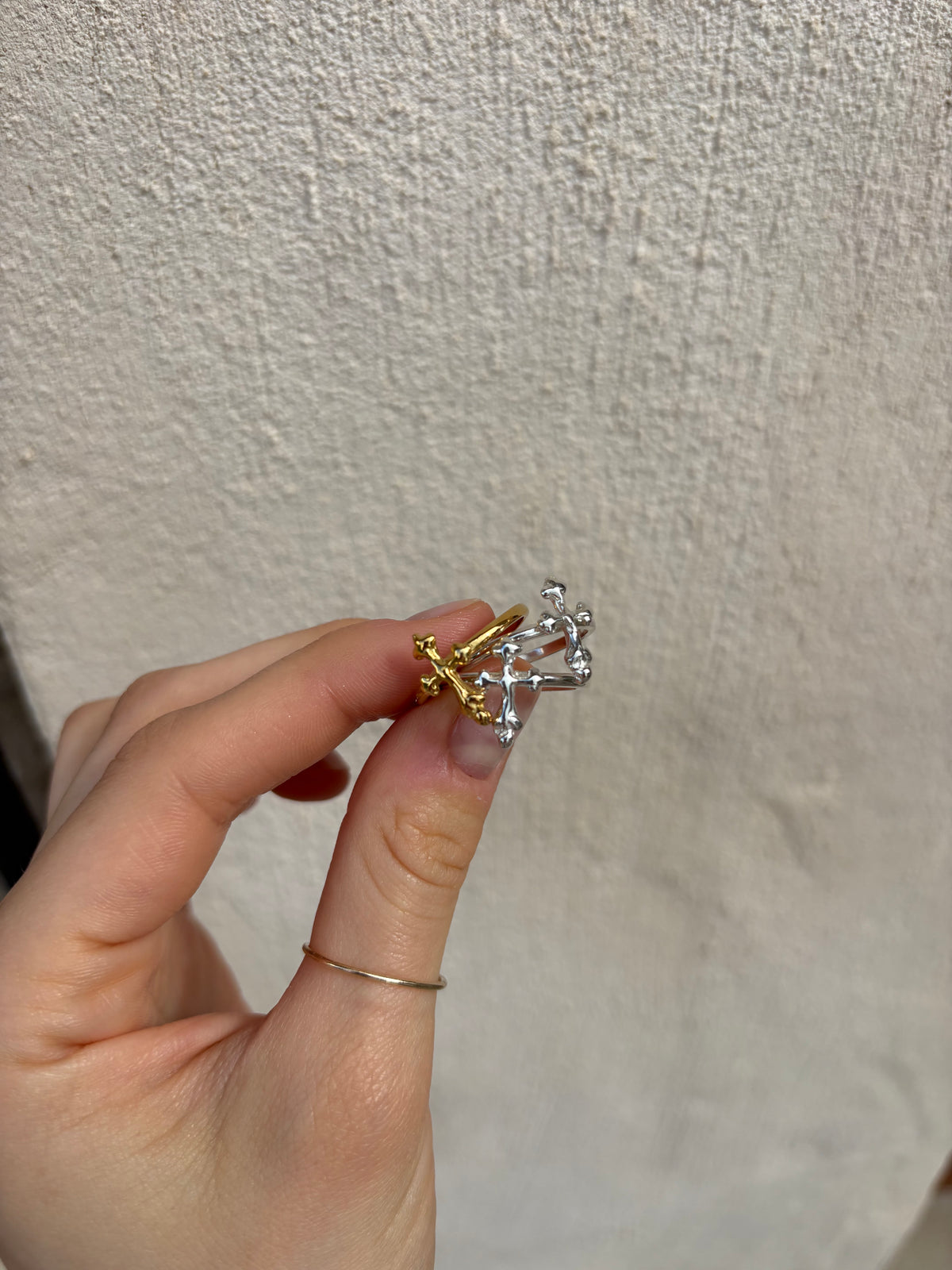 Cross Sterling Silver Ring