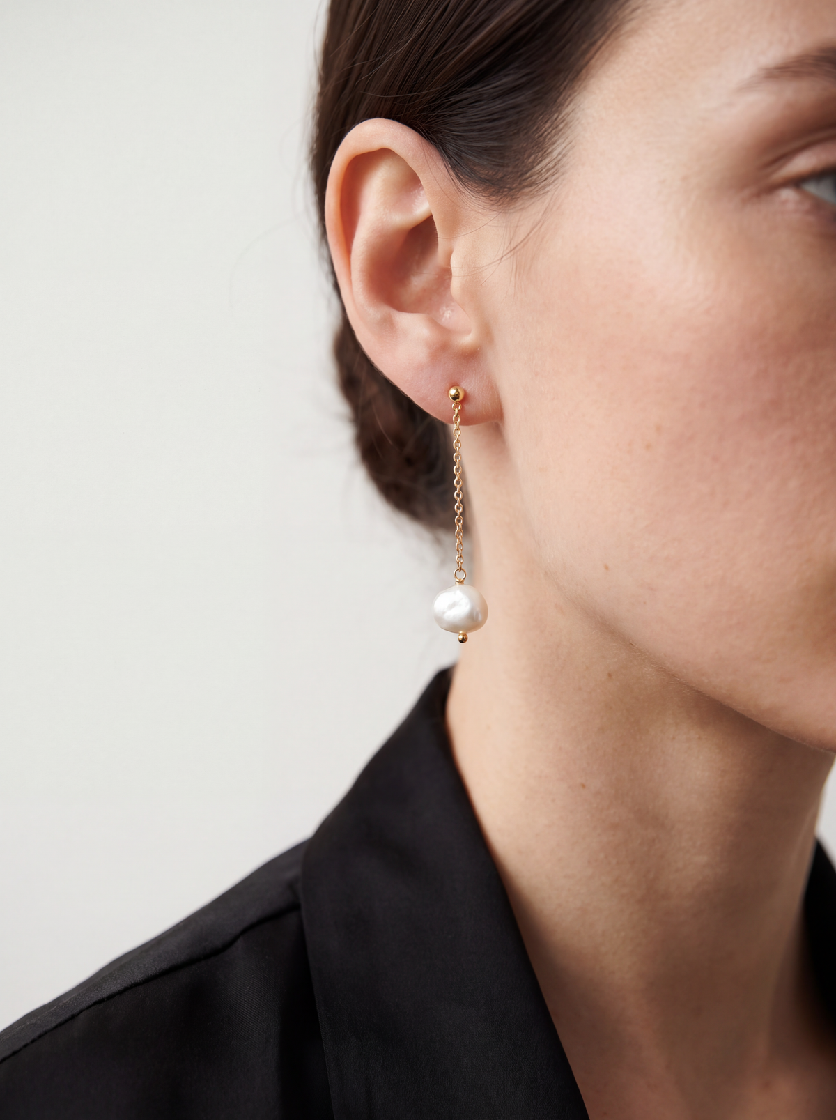 Long Chain Pearl Earrings