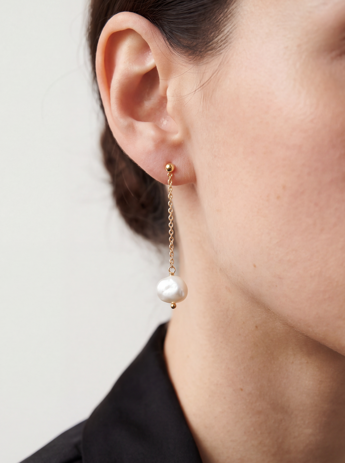 Long Chain Pearl Earrings