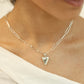 Link Chain Necklace with Heart Pendant