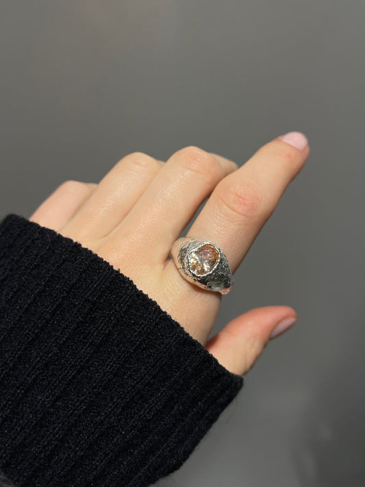 Chunky Oval Sterling Silver Dome Ring