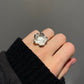 Adjustable Flower Sterling Silver Ring