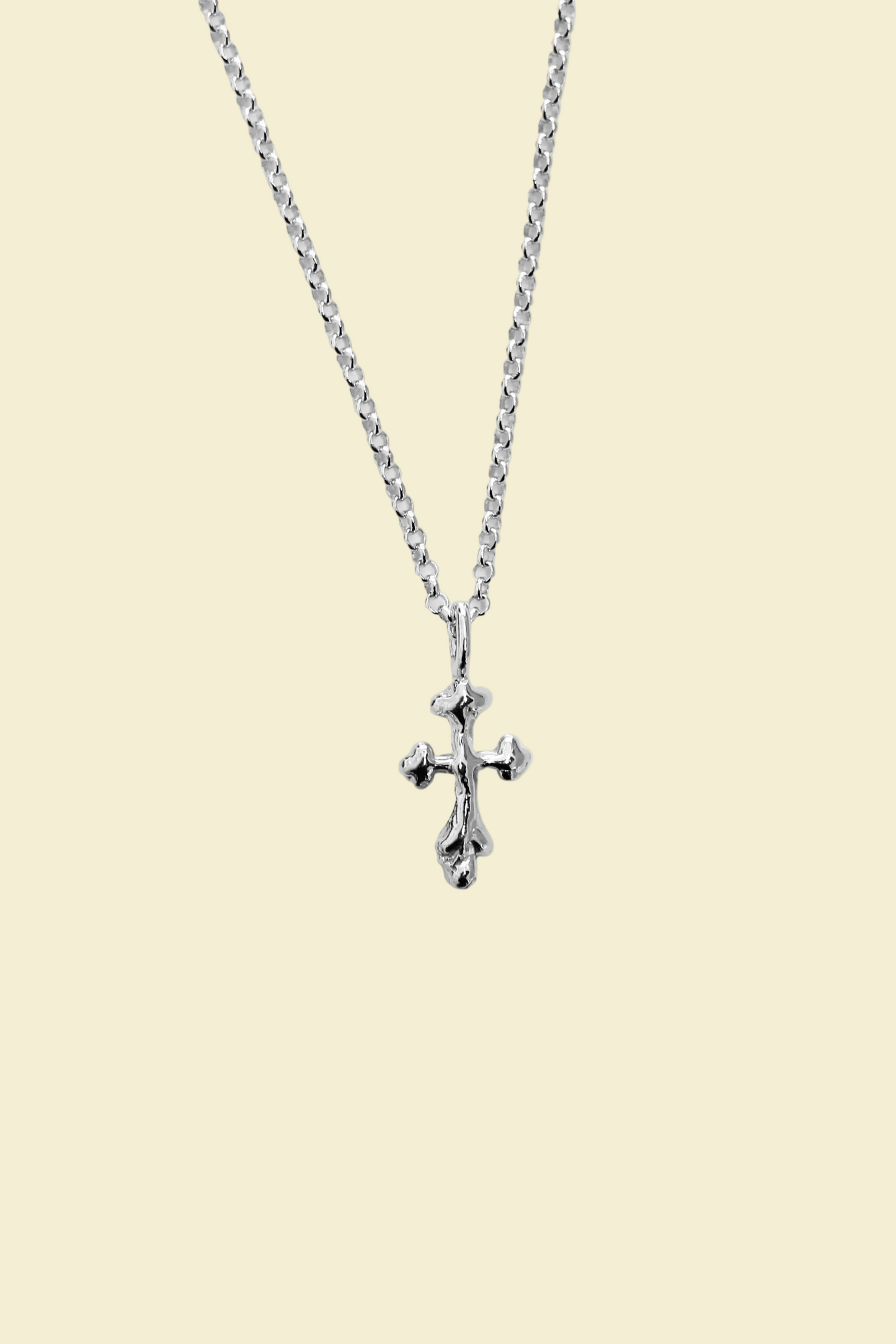Tiny Cross Sterling Silver Necklace