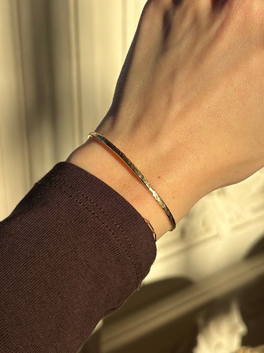 Hammered Bangle Bracelet