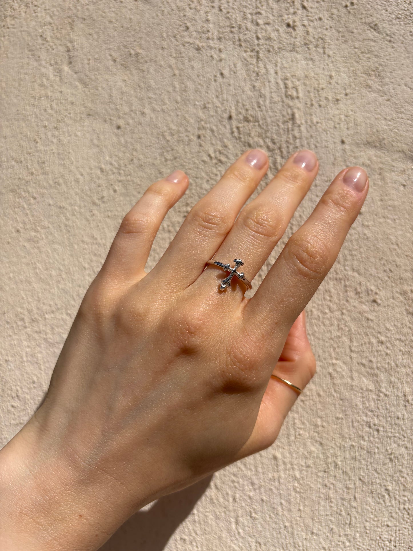 Cross Sterling Silver Ring