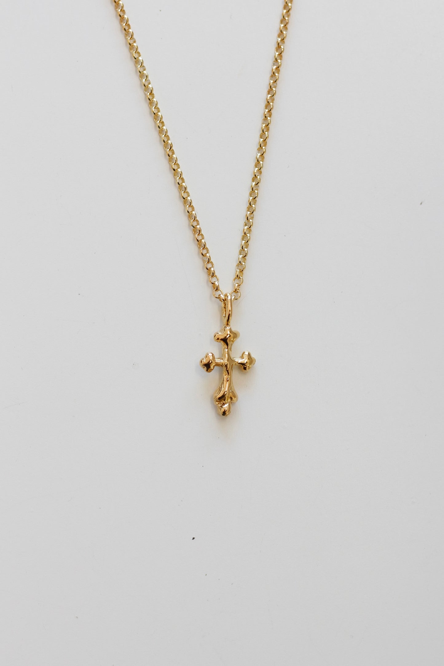 Tiny Cross Gold Necklace
