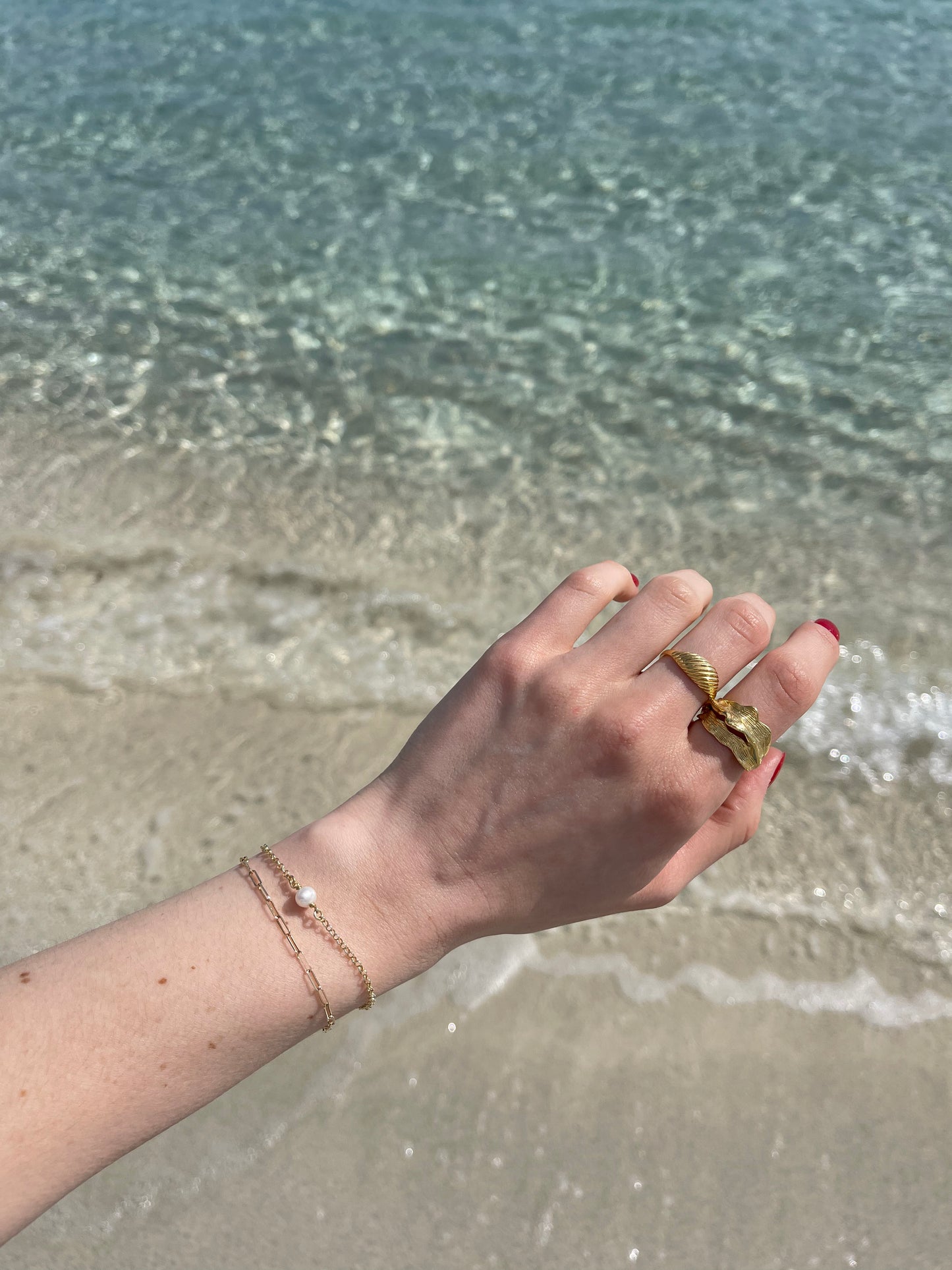 Adjustable Textured Flower Ring