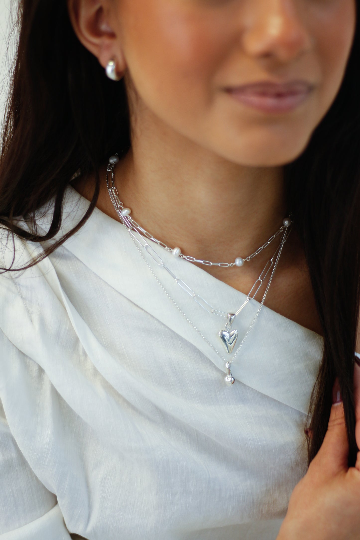 Pearl Link Chain Necklace