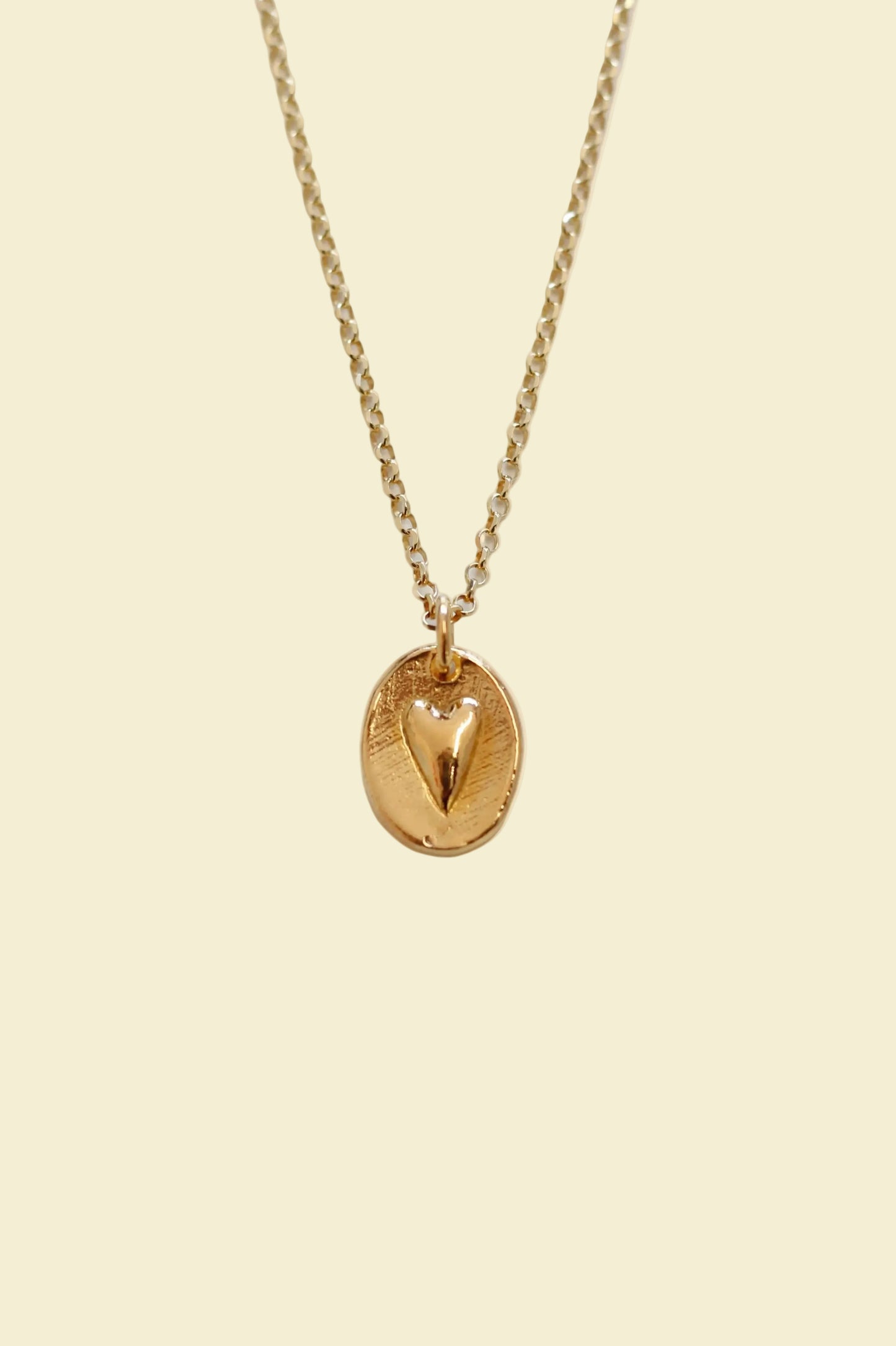 Heart Oval Gold Necklace