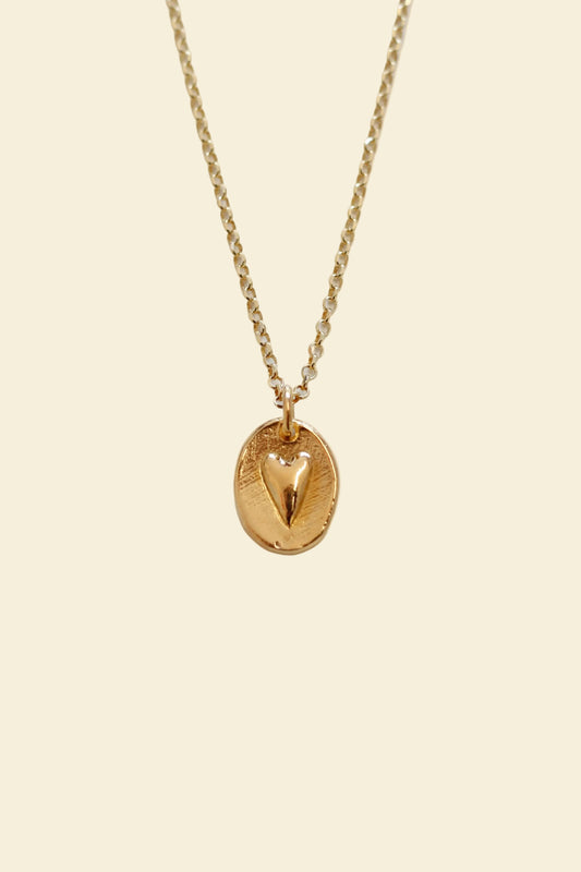 Heart Oval Gold Necklace