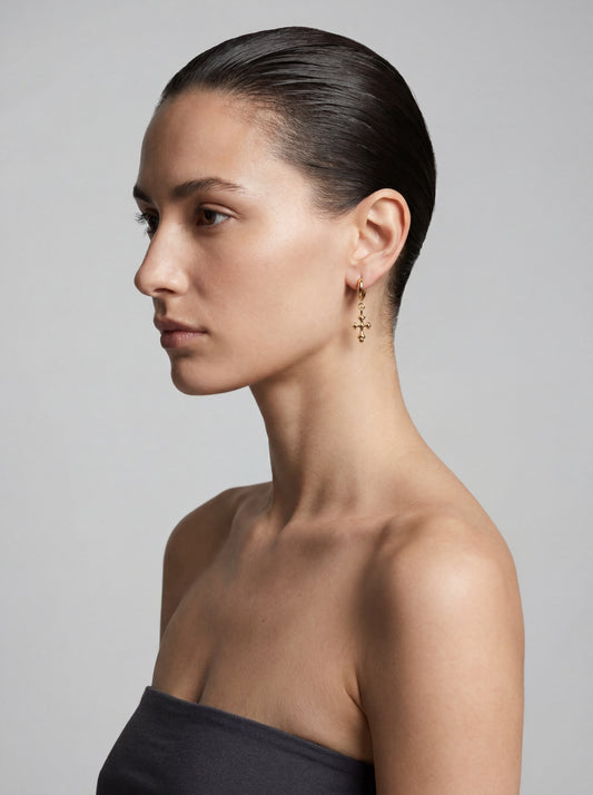 Tiny Cross Earrings