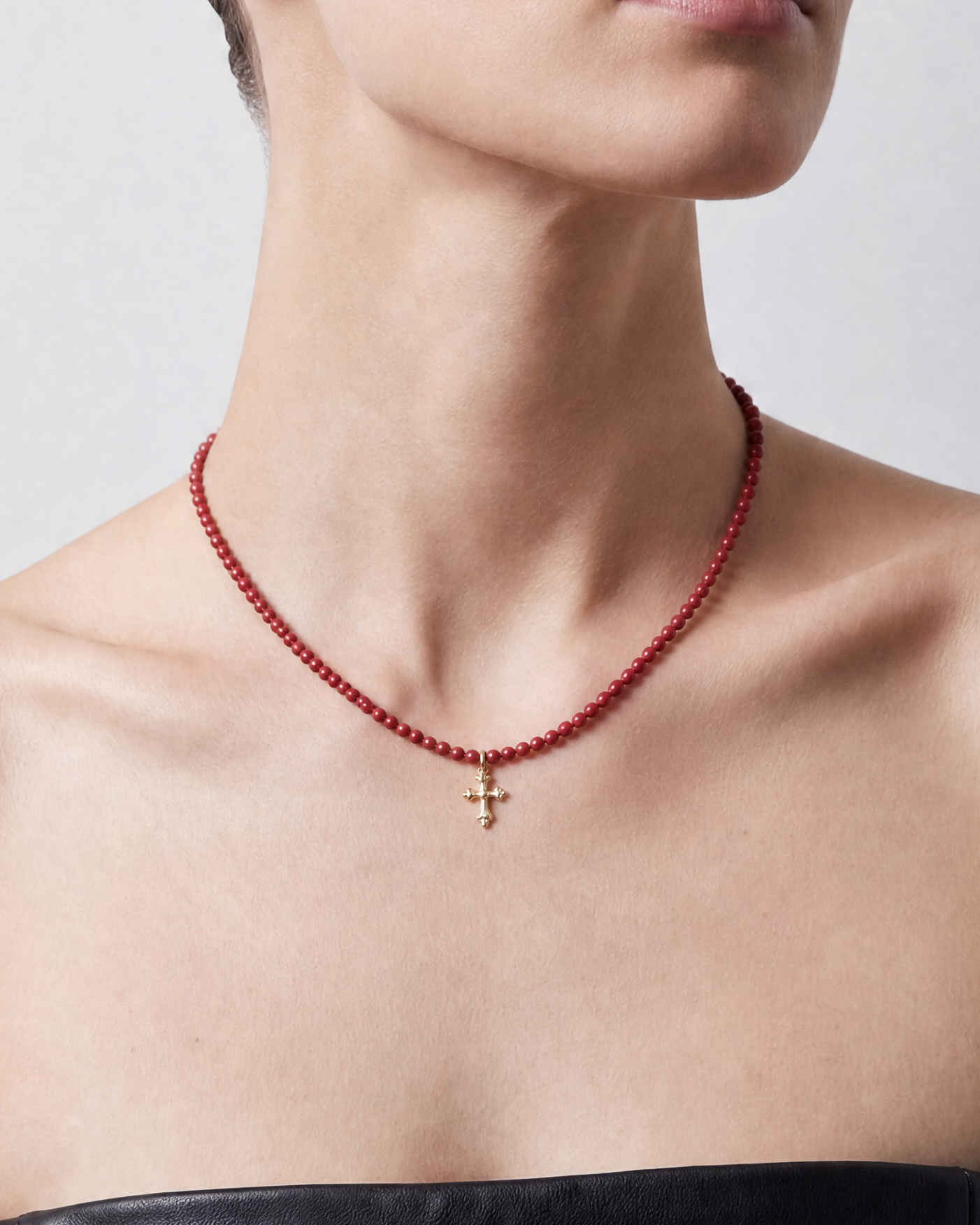 Red Cross Coral Necklace