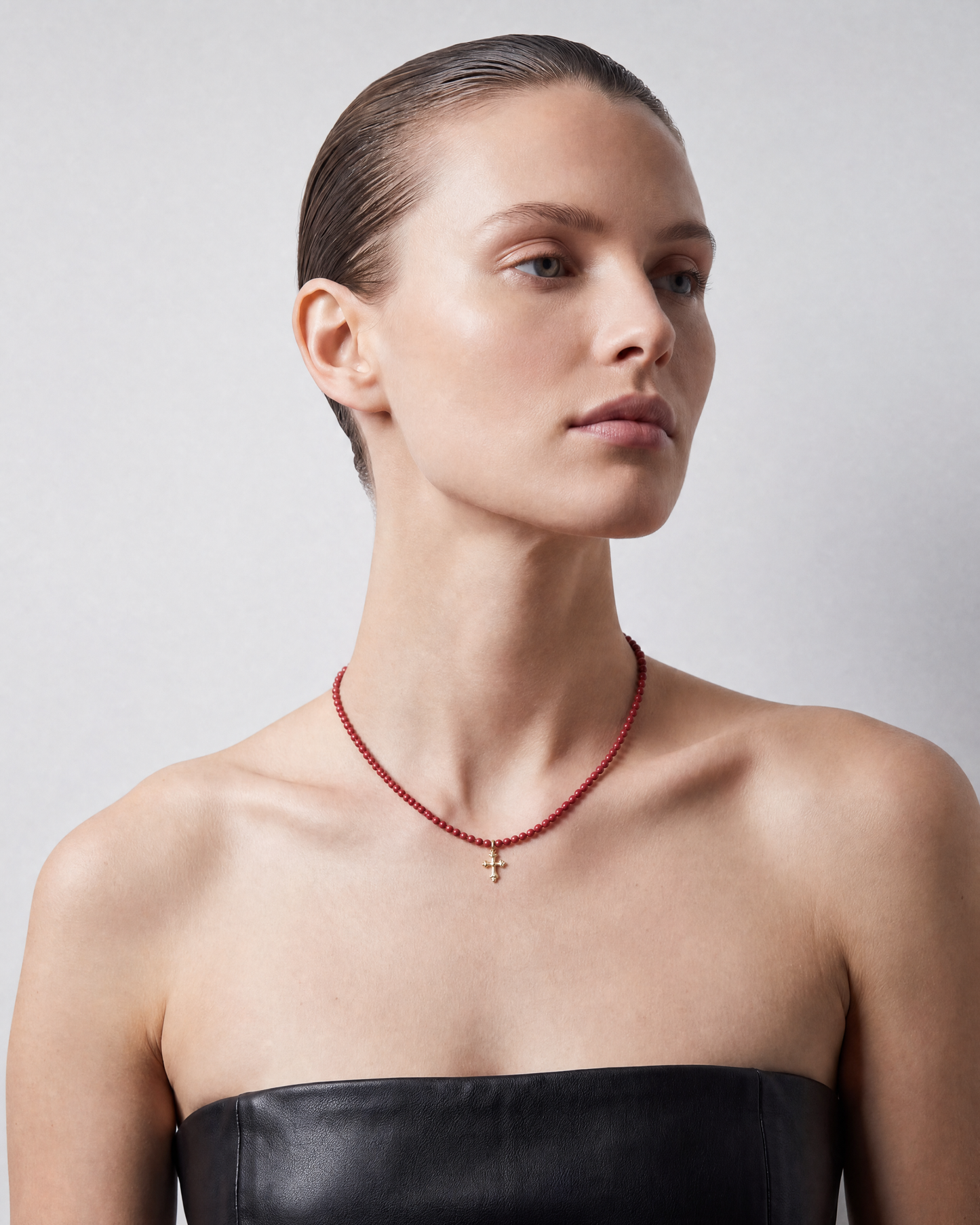 Red Cross Coral Necklace