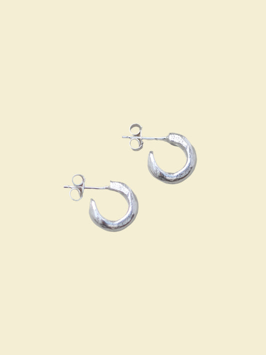 Small Chunky Handmade Hoop Earrings