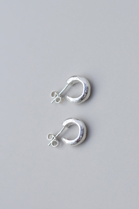 Small Chunky Handmade Hoop Earrings