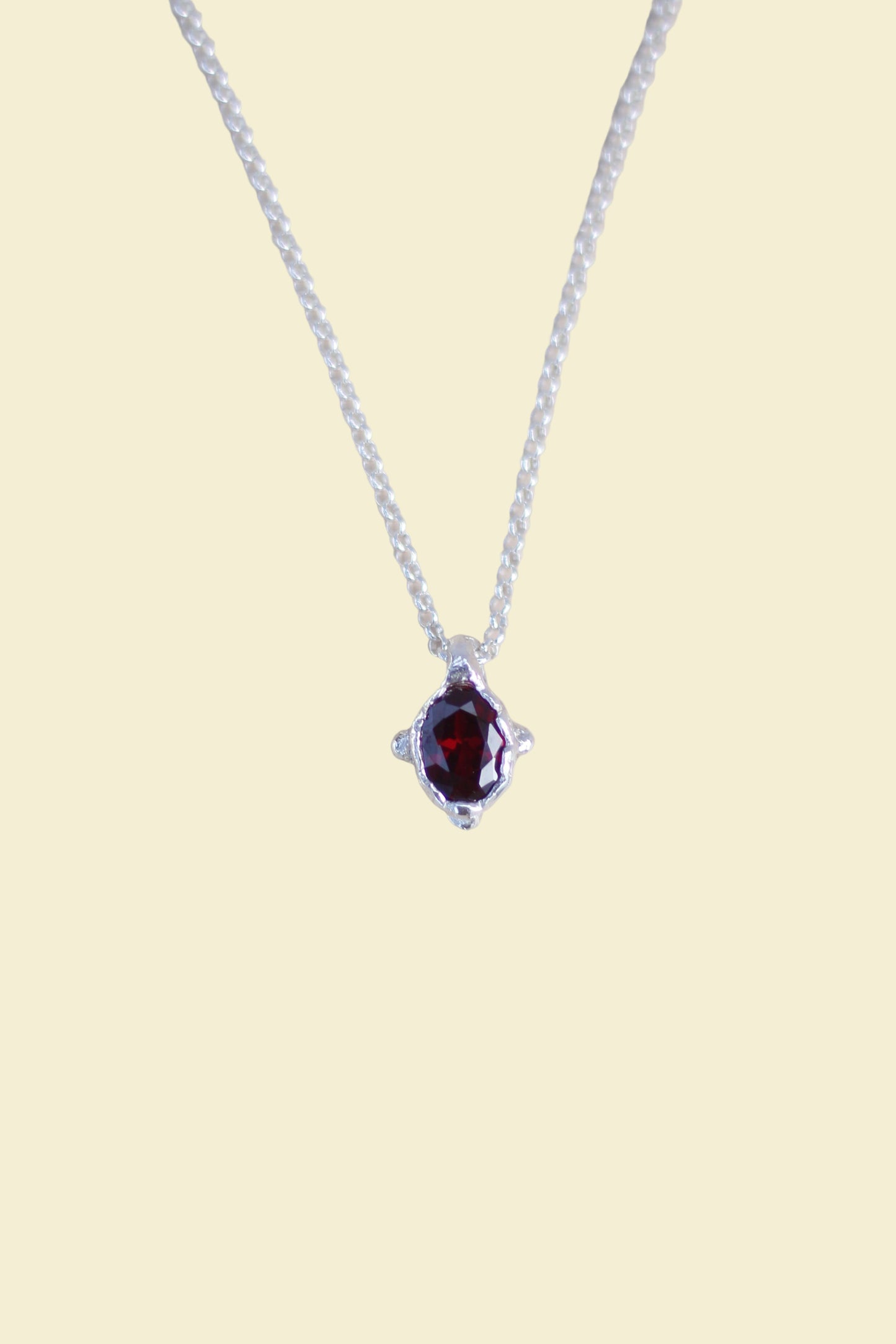 Lab-Grown Ruby Dot Pendant Necklace